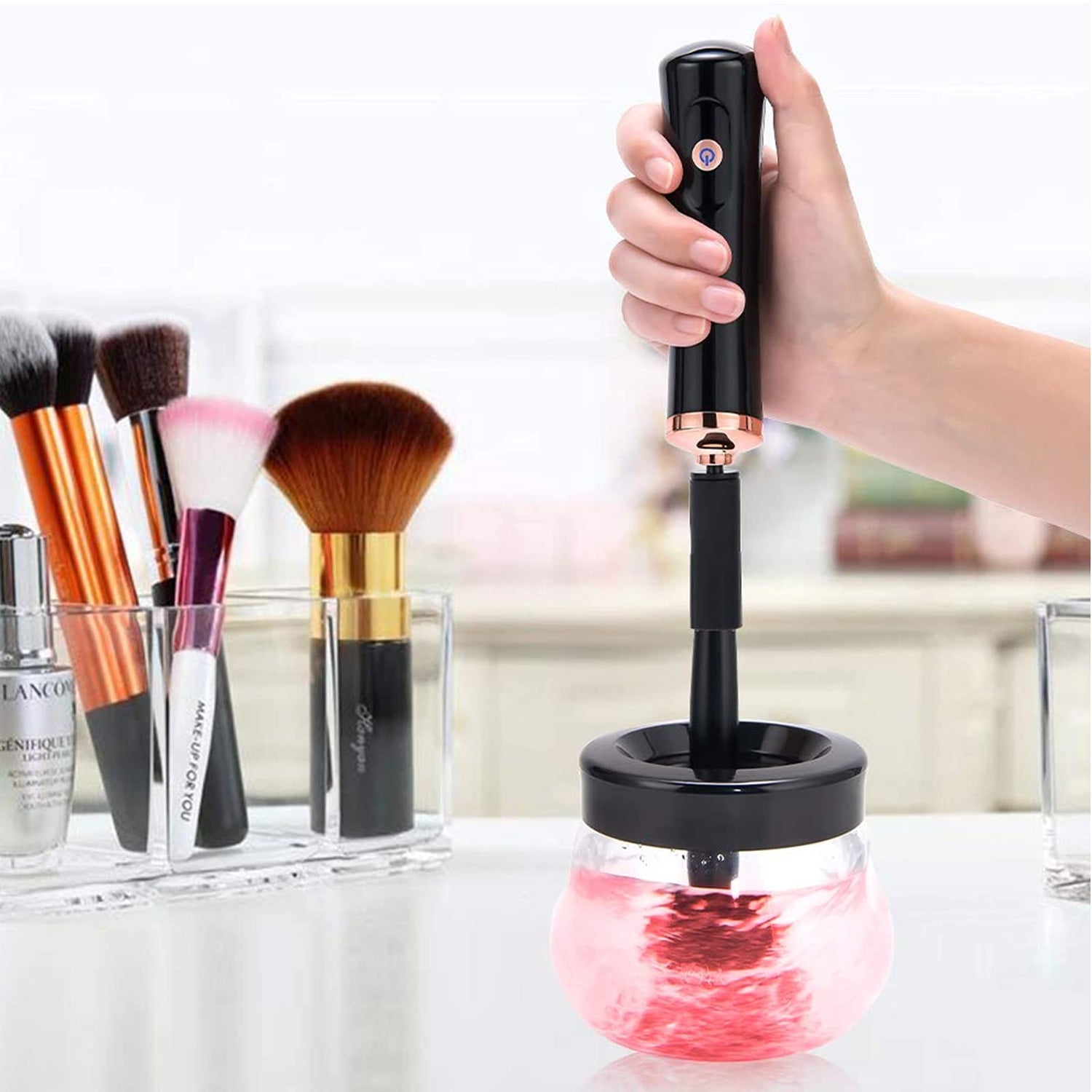 Electric Makeup Brush Cleaner Quick Dry Rechargeable Automatic Brush  Cleaner HPT